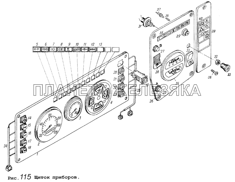 Щиток приборов МАЗ-5434