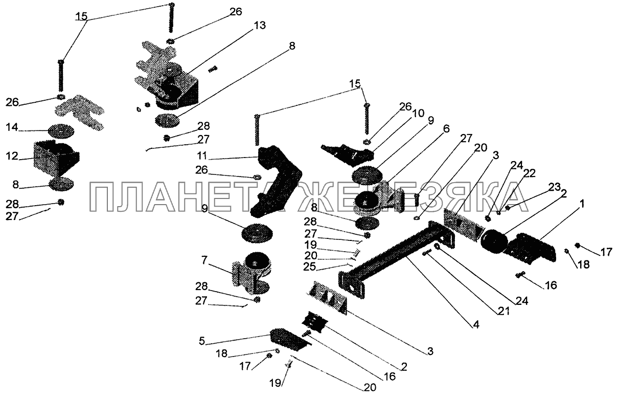 Крепление двигателя 64302-1001002 МАЗ-5440