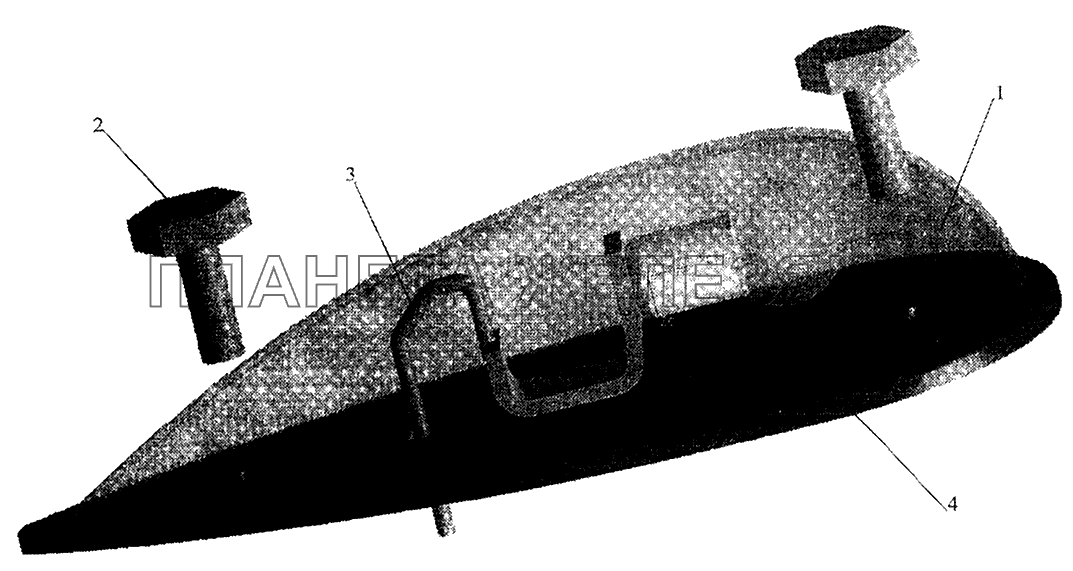 Установка фонаря автопоезда МАЗ-5440