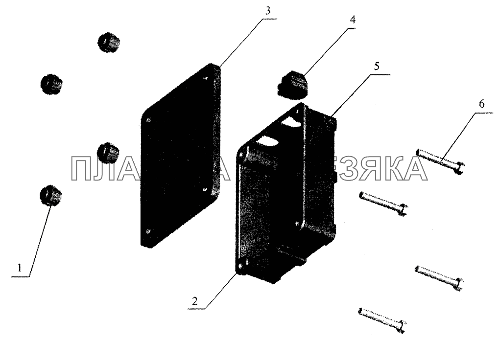 Коробка задних фонарей МАЗ-5440