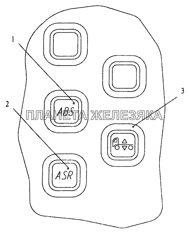 Выключатель ABS, ASR и EGAS МАЗ-5440