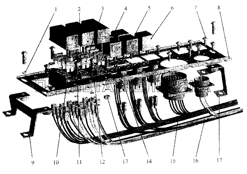 Панель реле и предохранителей автомобиля МАЗ-544020/643068 МАЗ-5440