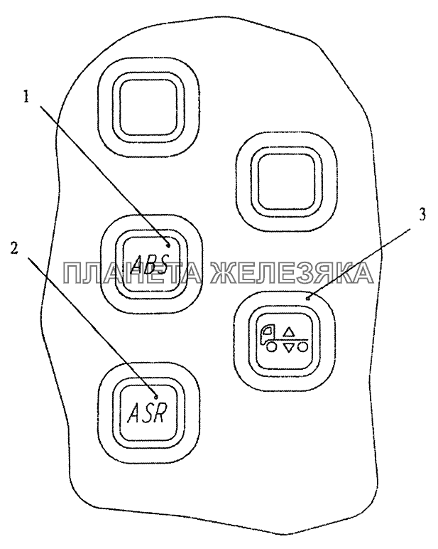 Выключатели ABS, ASR и EGAS МАЗ-5440