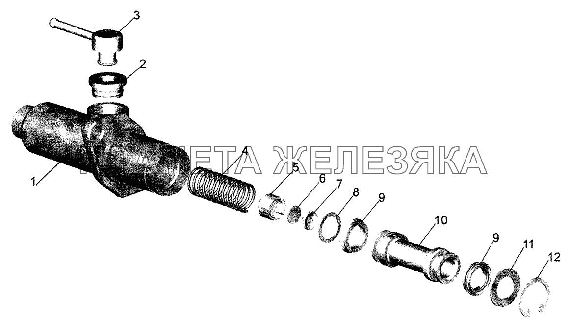 Цилиндр подпедальный МАЗ-5440