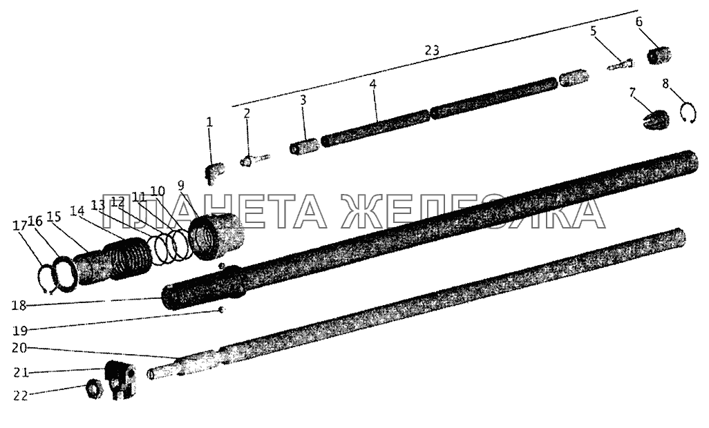 Механизм промежуточный 6430-1703325 МАЗ-5440