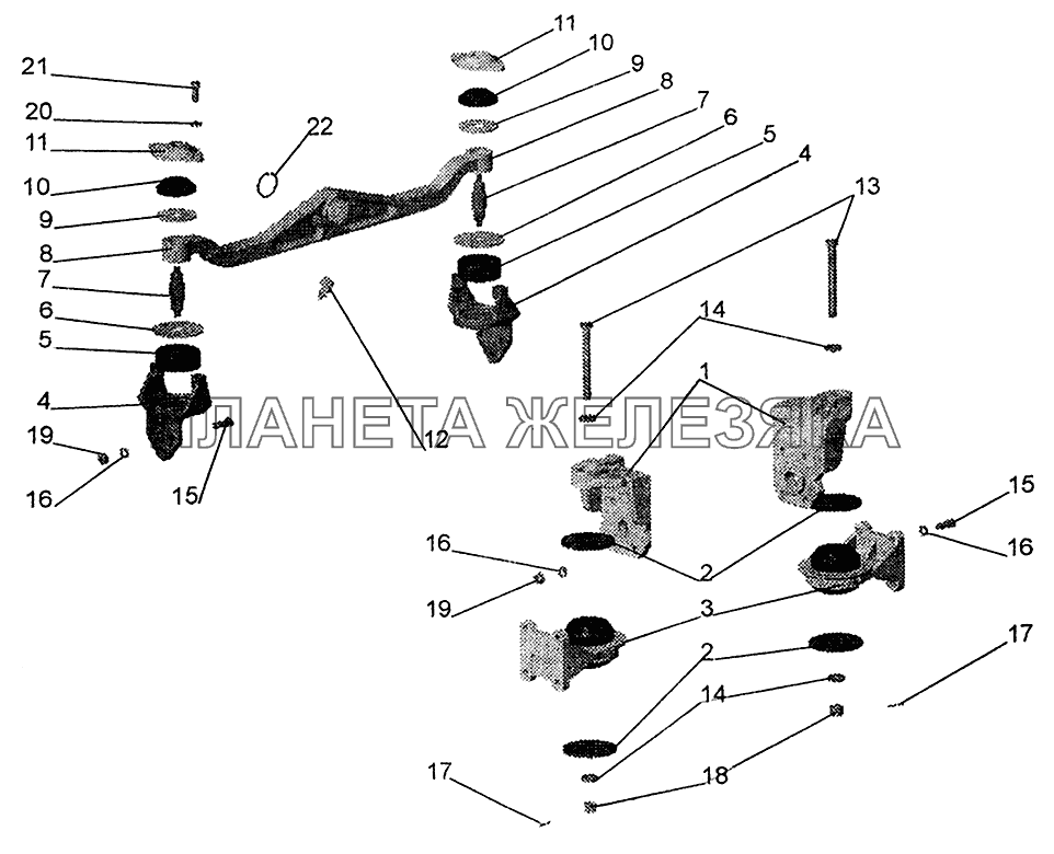 Крепление двигателя 64301-1001002-010 МАЗ-5440