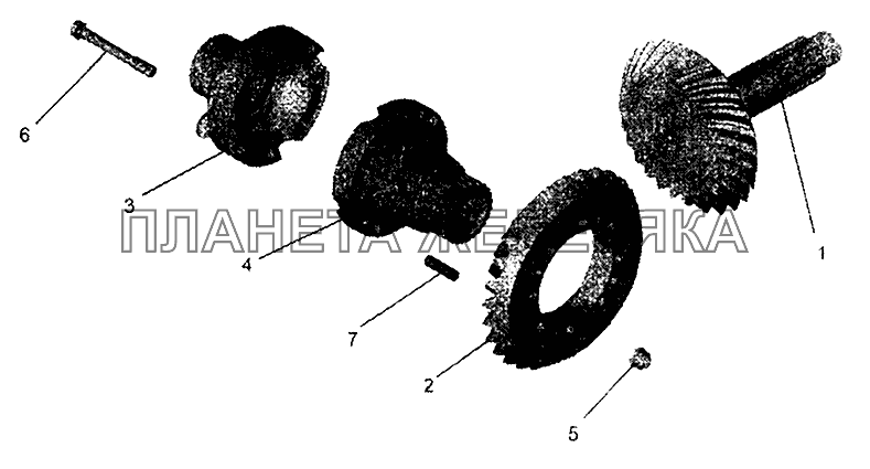 Шестерни ведущая и ведомая МАЗ-5440
