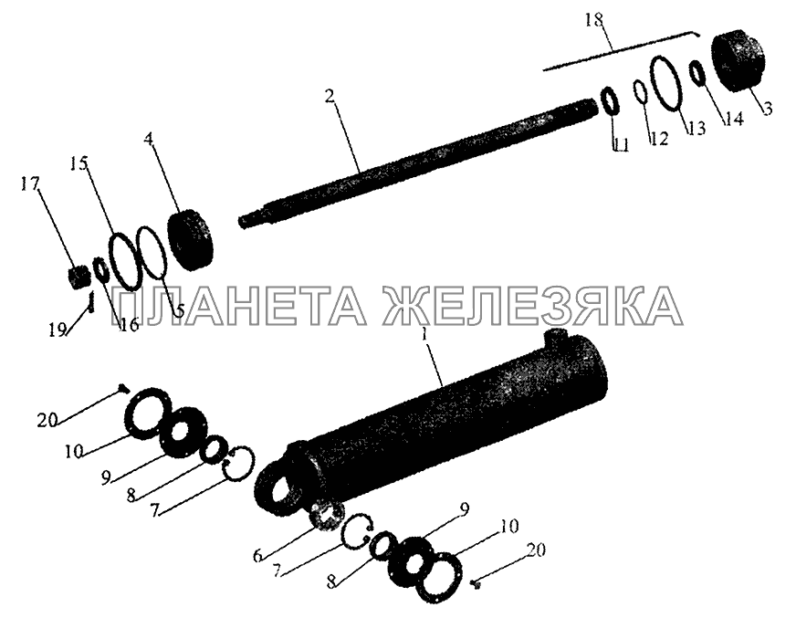 Цилиндр ЦГ80-360-3405010-20 МАЗ-5440