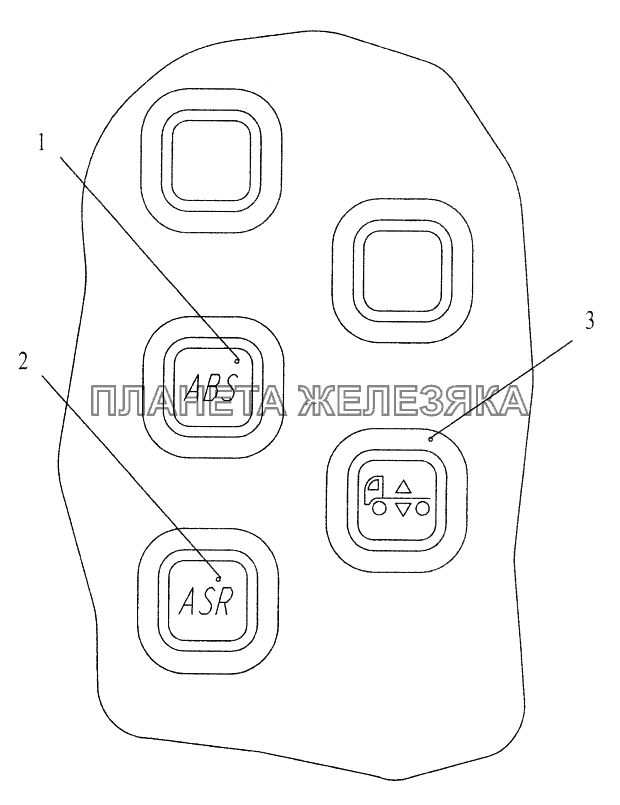 Выключатели ABS, ASR, ECAS МАЗ-544069