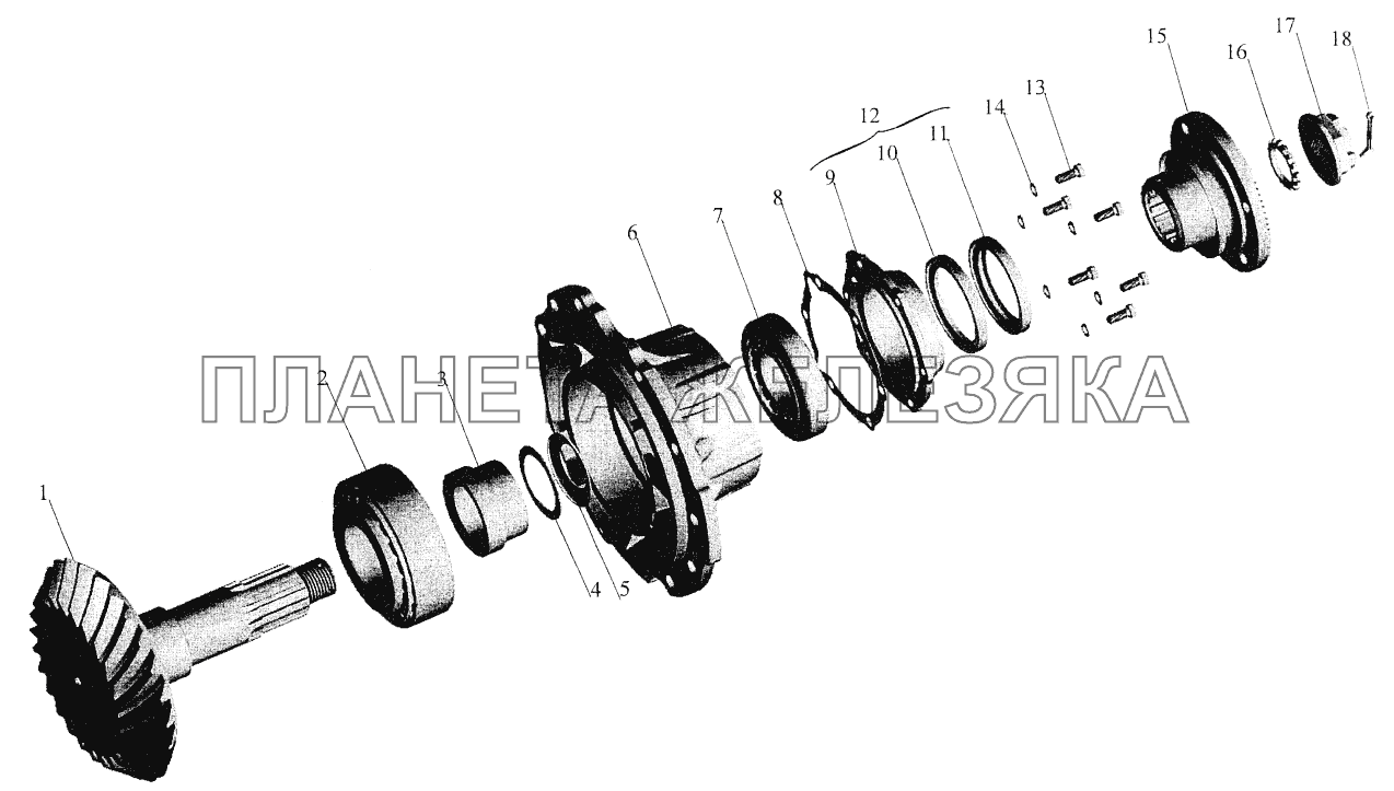 Шестерня ведущая 5440-2402021-002 МАЗ-544069