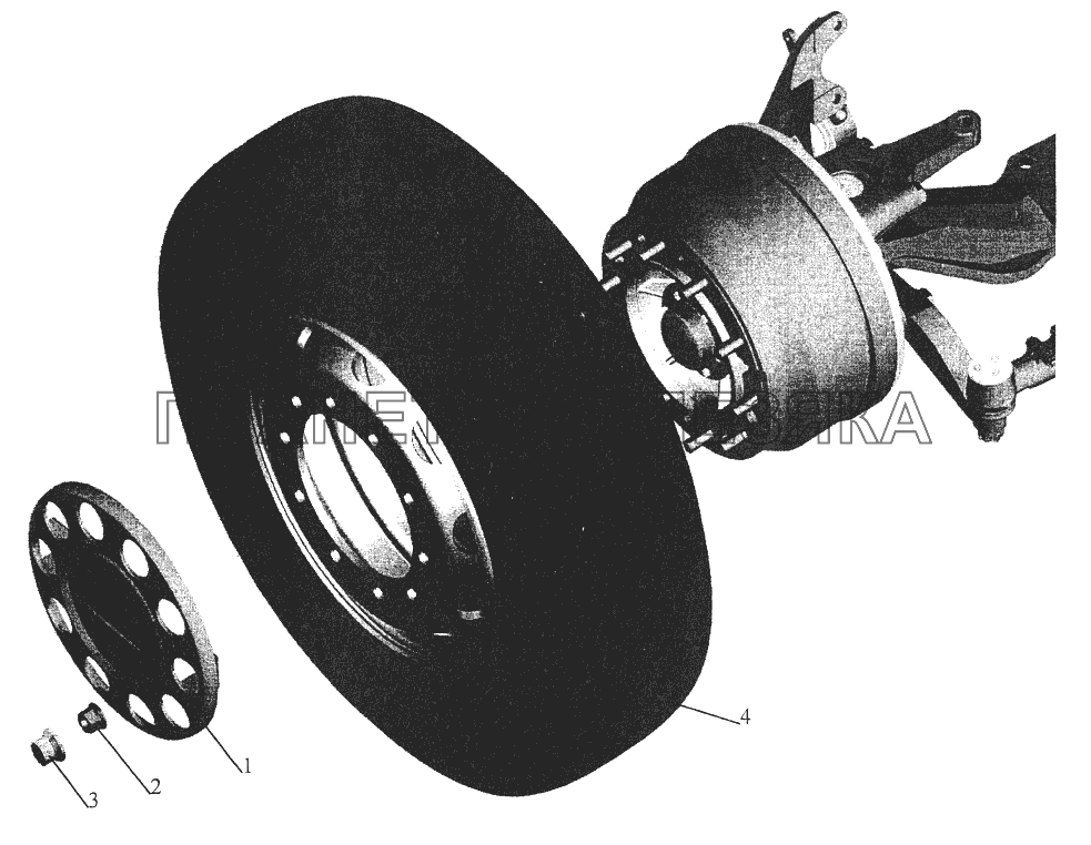 Установка передних колес МАЗ-544069