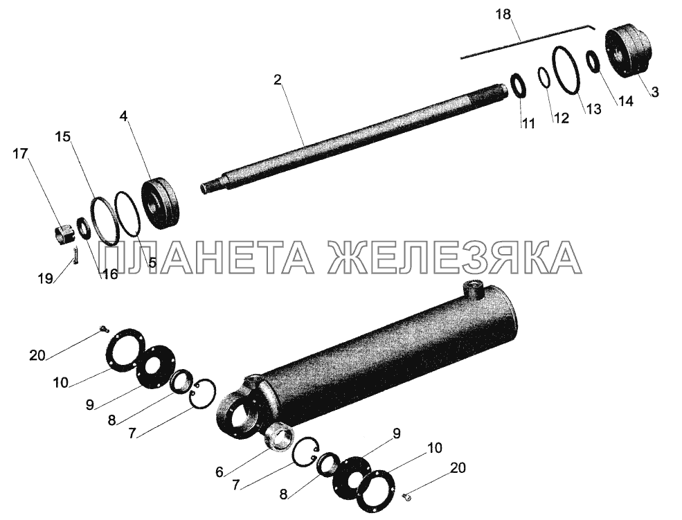 Цилиндр ЦГ80-360-3405010-20 МАЗ-544069