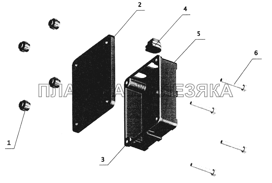 Коробка задних фонарей МАЗ-544069