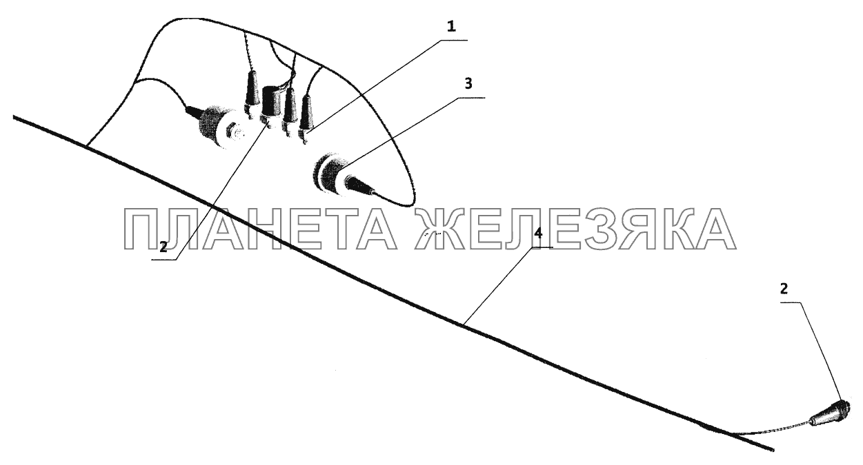 Установка датчиков на шасси МАЗ-544069