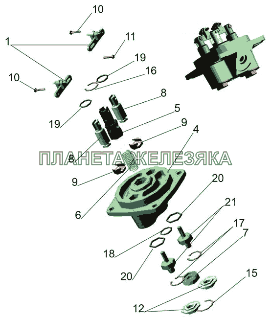 Клапан ограничения давления 64221-3430010 МАЗ-5440B5