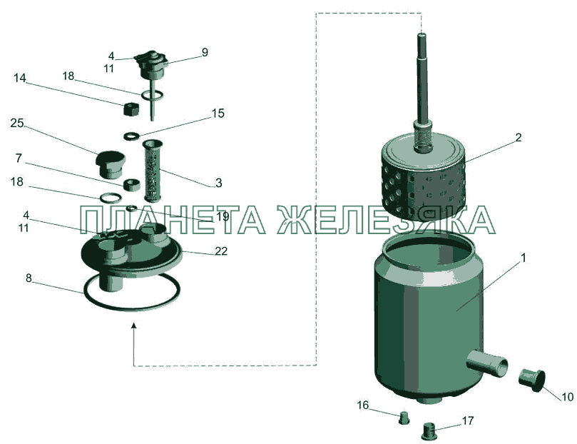 Бак масляный 5336-3410010-10 МАЗ-5440B5