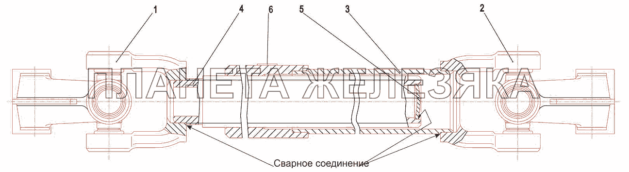 Вал нижний 5440-3444050 МАЗ-5440B5