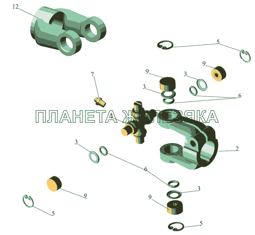 Шарнир карданный 6430-3444054-001 МАЗ-5440B5