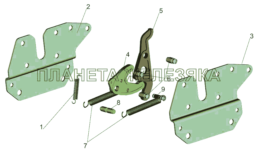 Запорный механизм 6430-5001550 МАЗ-5440B5