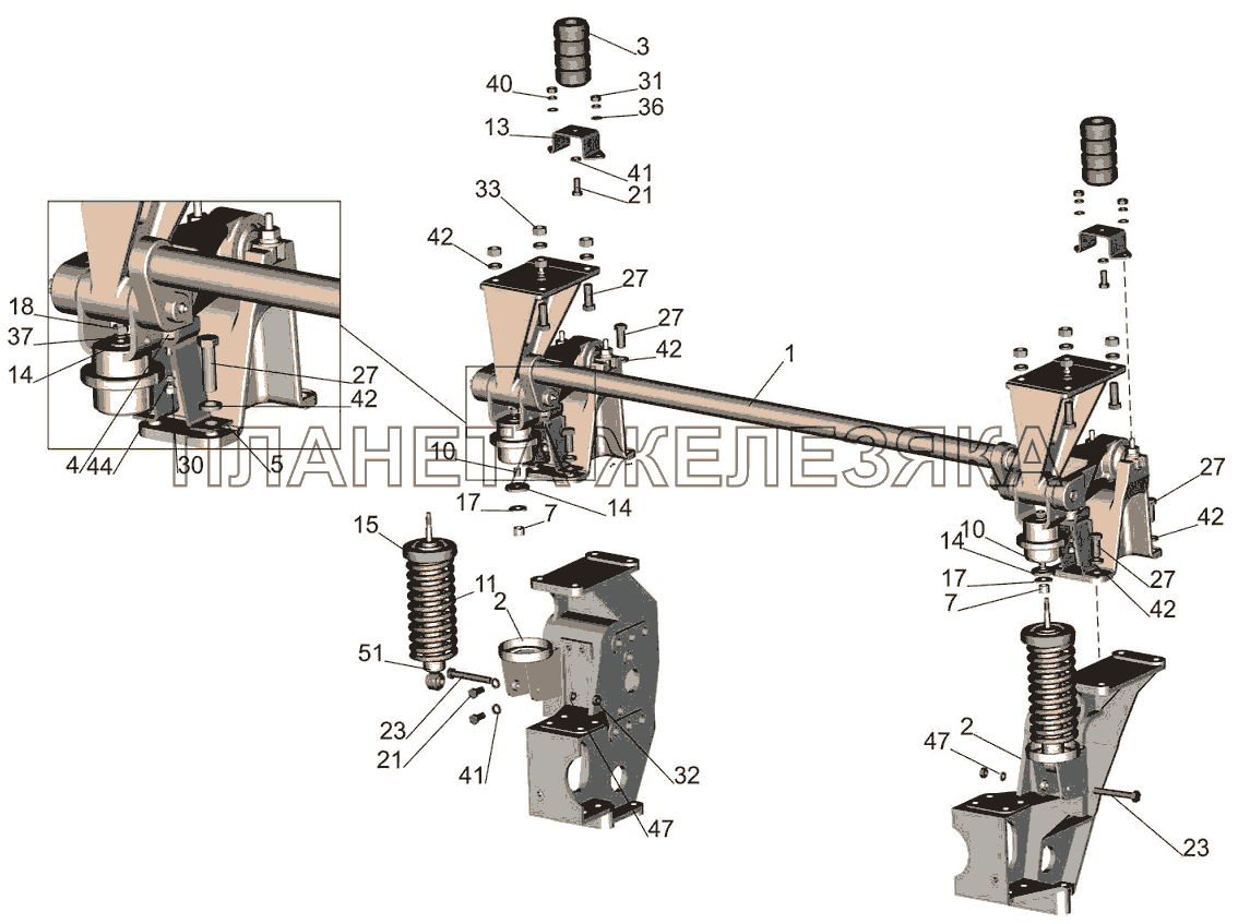 Переднее подрессоривание 6430-5001700-10 МАЗ-5440B5