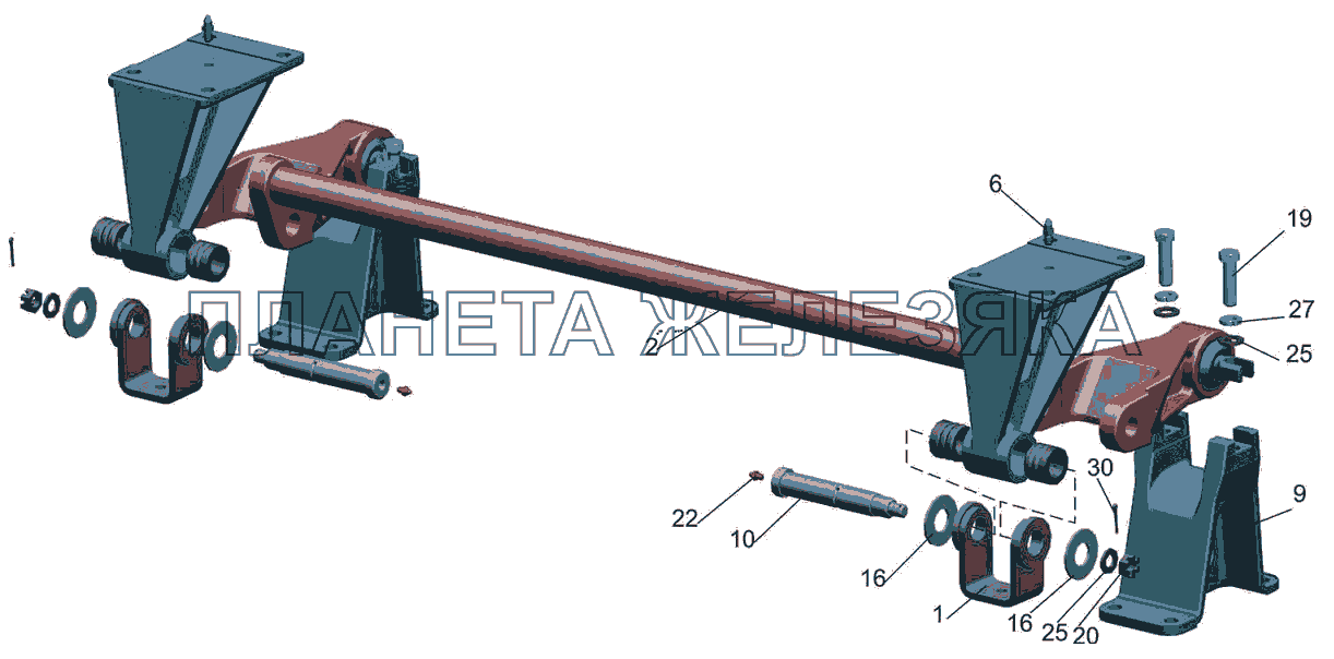 Переднее подрессоривание 6430-5001702 МАЗ-5440B5