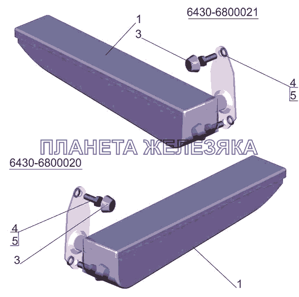 Установка подлокотника 6430-6800020 (21) МАЗ-5440B5