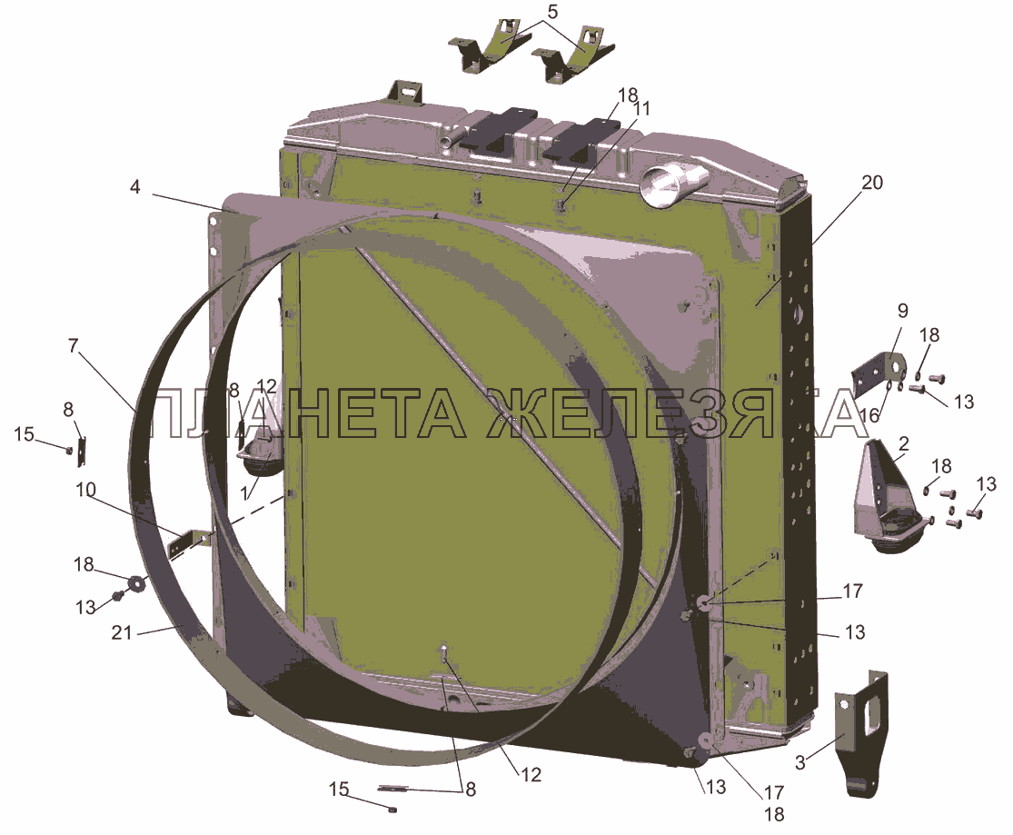 Радиатор с кожухом 6312B5-1301009 МАЗ-5440B5