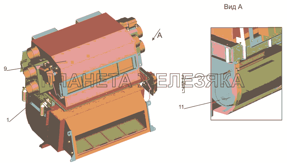 Отопитель 643008-8101010 МАЗ-5440B5