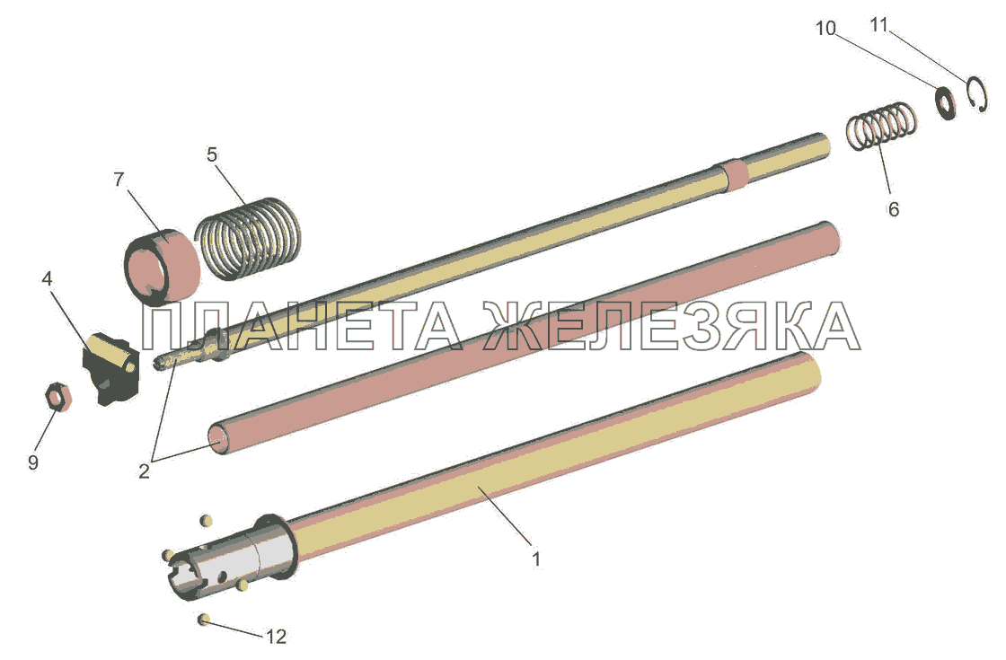 Механизм промежуточный 551639-1703325-001 МАЗ-5440B5