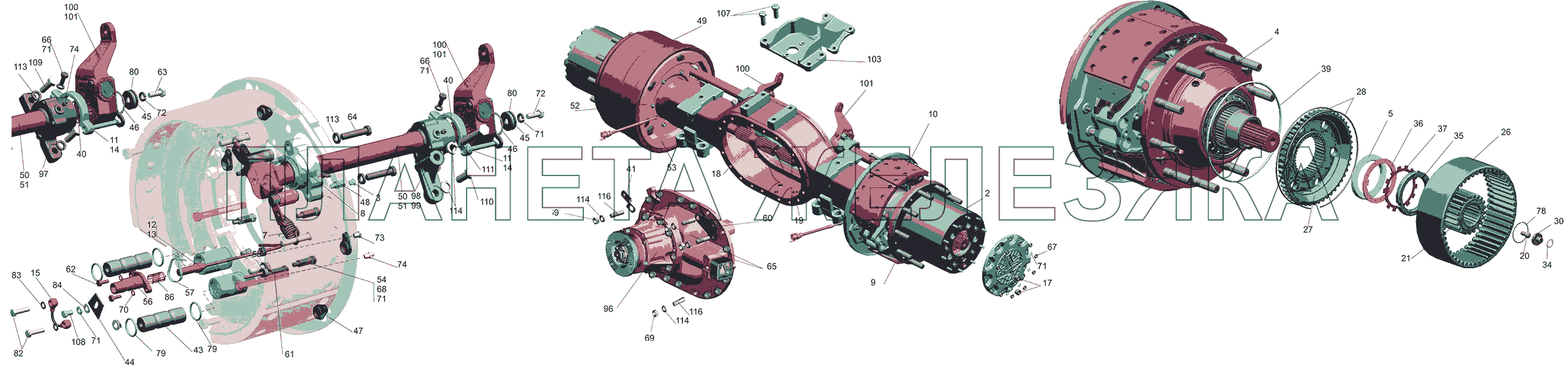 Мост задний МАЗ-5440B5