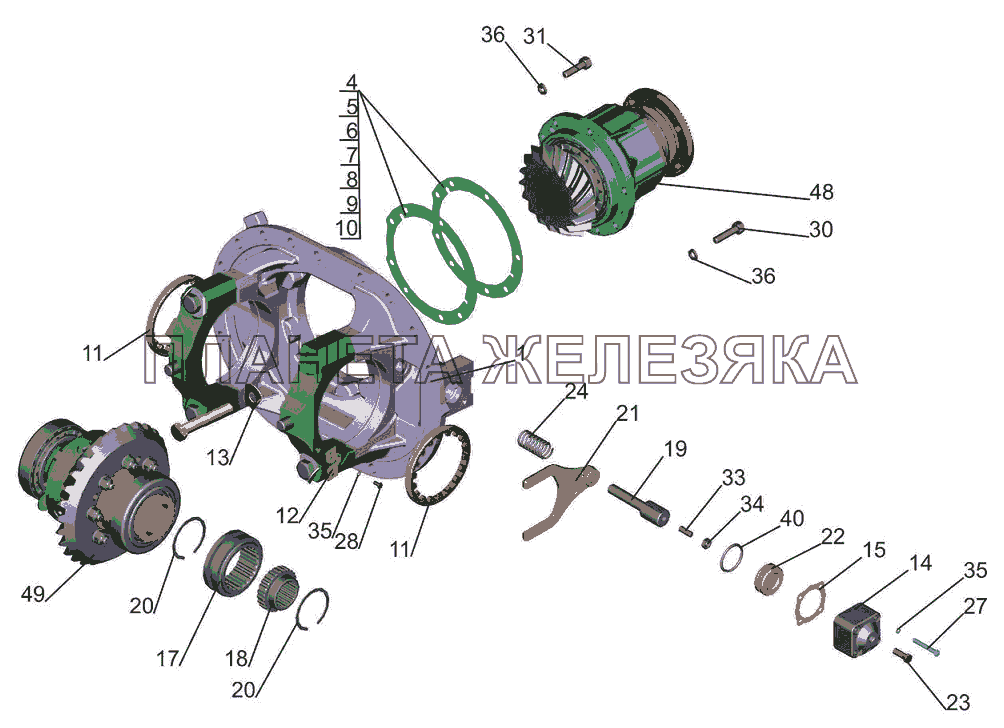 Редуктор МАЗ-5440B5