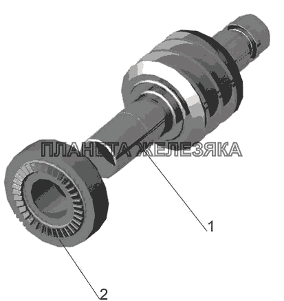 Вал червячный с полумуфтой 64226-3501168-010 МАЗ-5440B5