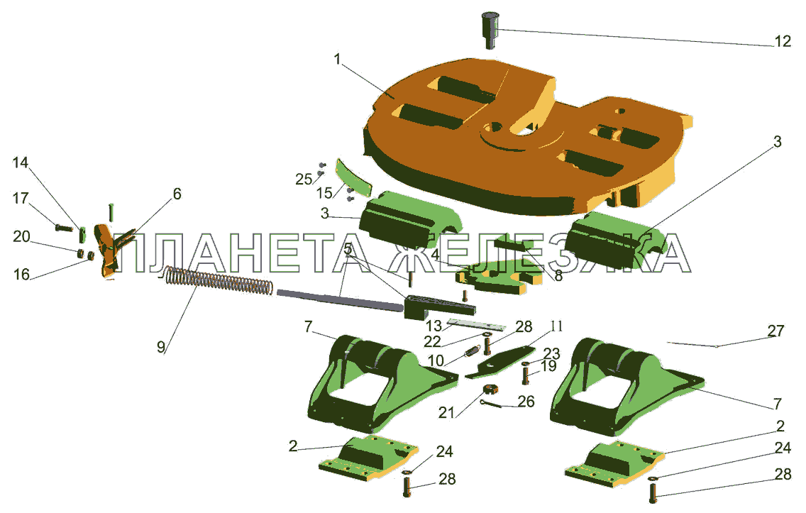 Устройство седельное ССУ 50-20 5440-2702010 МАЗ-5440B5