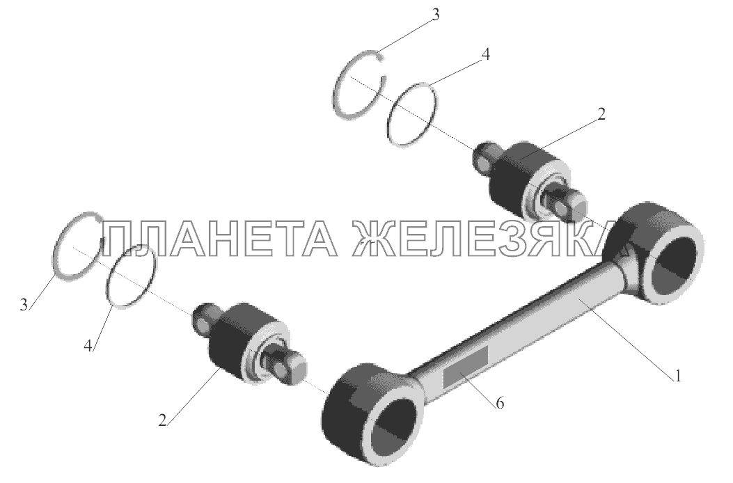 Штанга реактивная 6430-2919014 МАЗ-5440B9, 6430B9