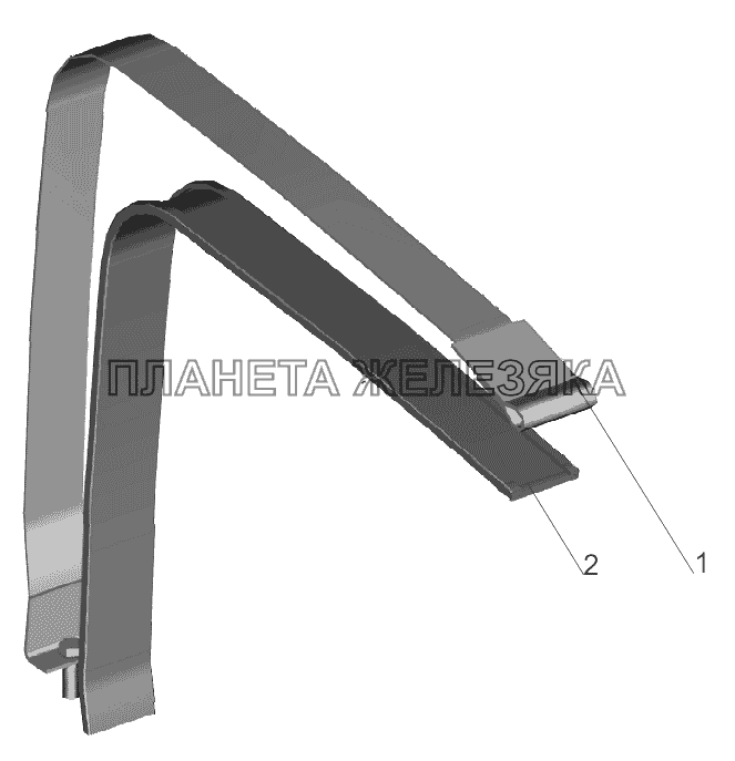 Хомут крепления бака 6430-1101110 МАЗ-5440B9, 6430B9