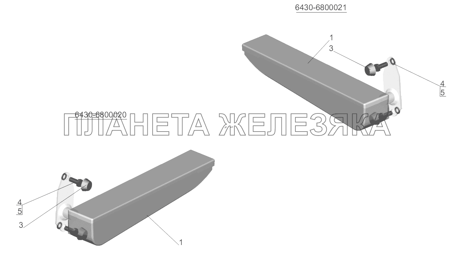 Установка подлокотника 6430-6800020 (21) МАЗ-5440B9, 6430B9