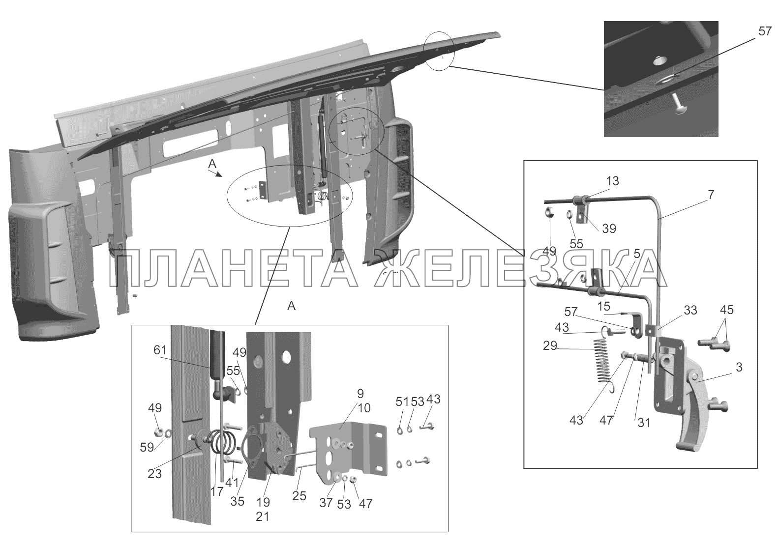 Установка облицовки 6431-8400018-000 МАЗ-5440B9, 6430B9