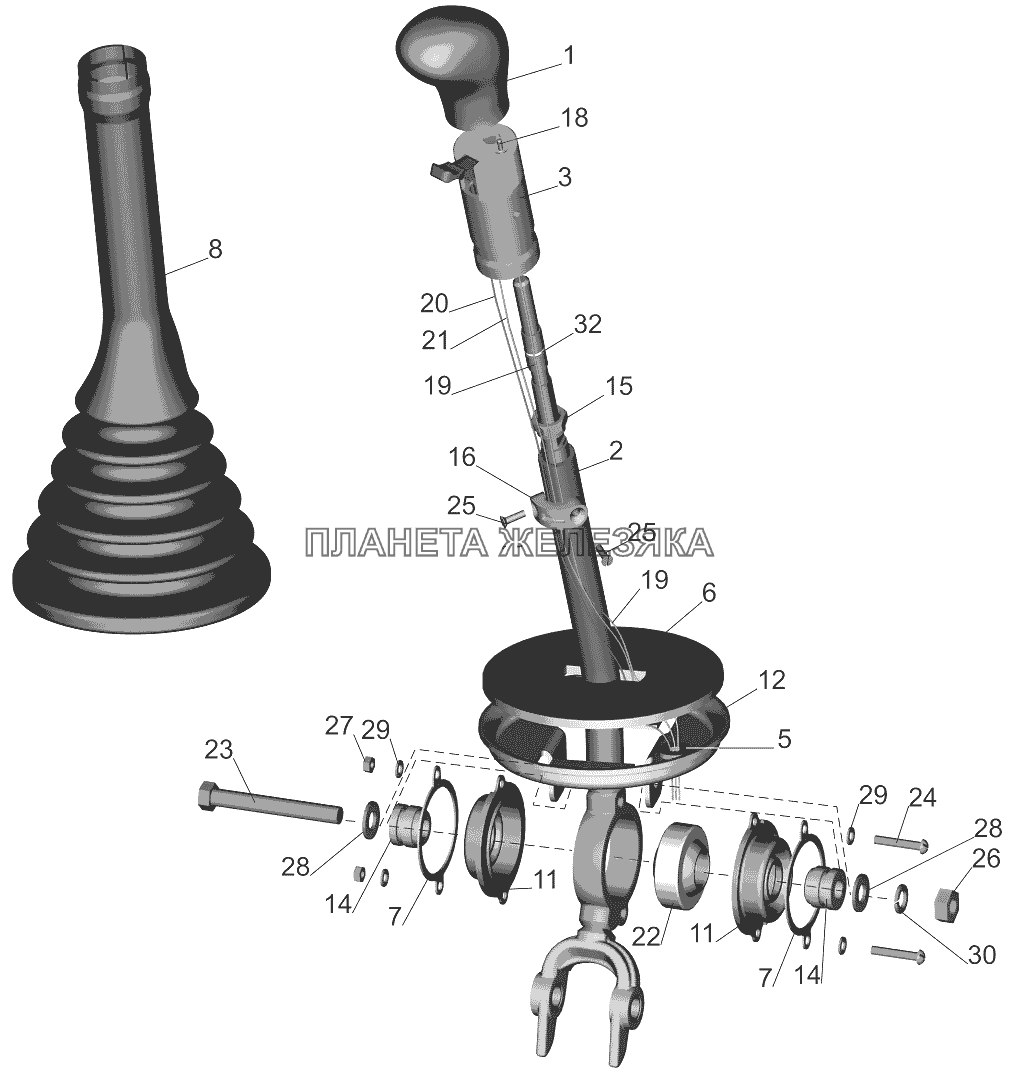 Рычаг 5440A9-1703410 МАЗ-5440B9, 6430B9