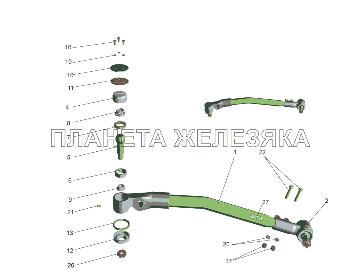 Тяга продольная 5440-3003010 МАЗ-5440E9