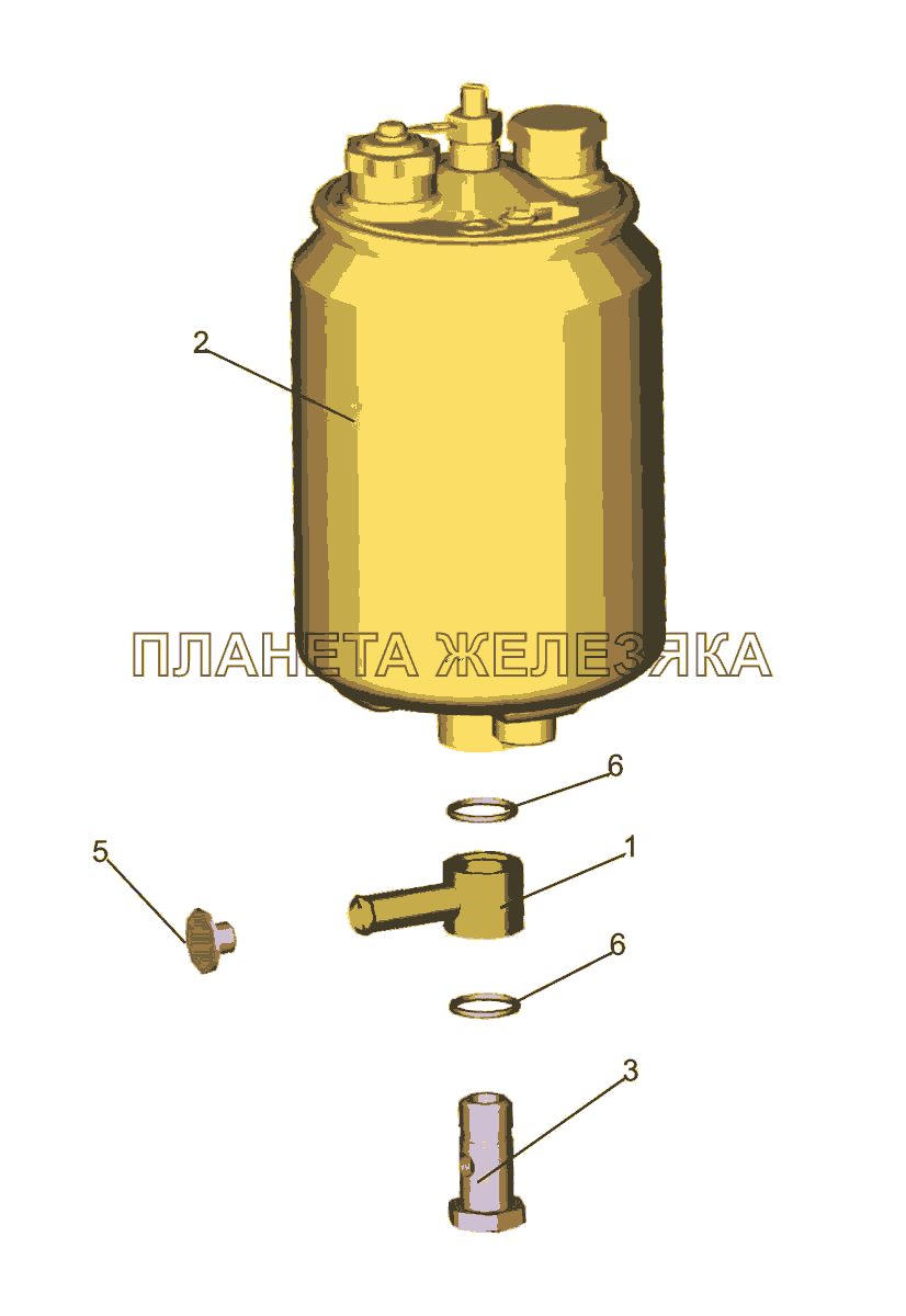Бак масляный 64221-34100008 МАЗ-5440E9 Бак масляный 64221-34100008 МАЗ-5440E9