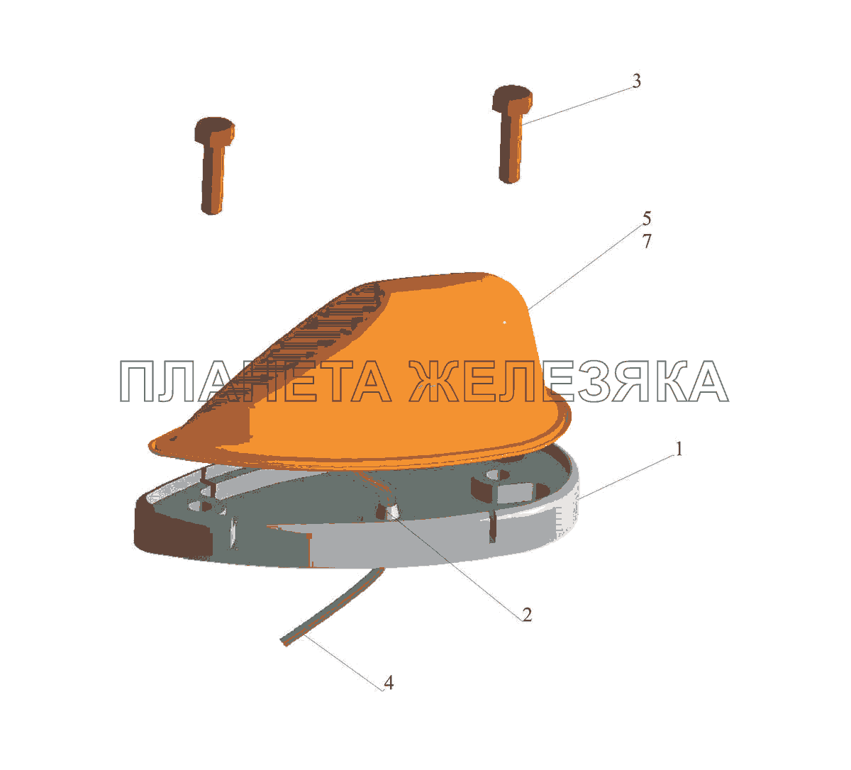 Установка фонарей автопоезда 6430-3700099 МАЗ-5440E9