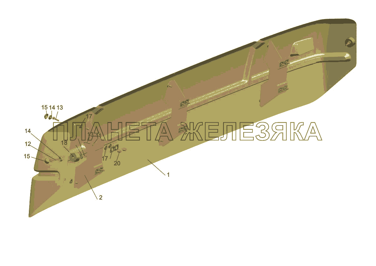 Установка козырька 6430-8000012 МАЗ-5440E9