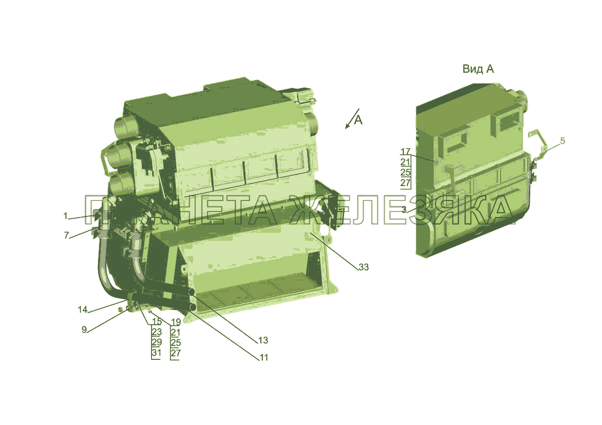 Отопитель 631019-8101010-010 МАЗ-5440E9