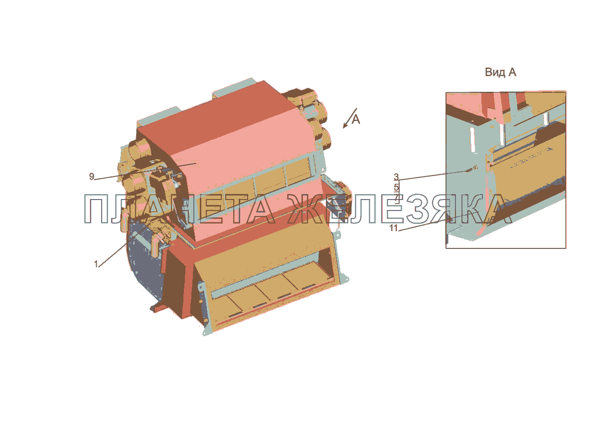 Отопитель 631019-8101010 МАЗ-5440E9