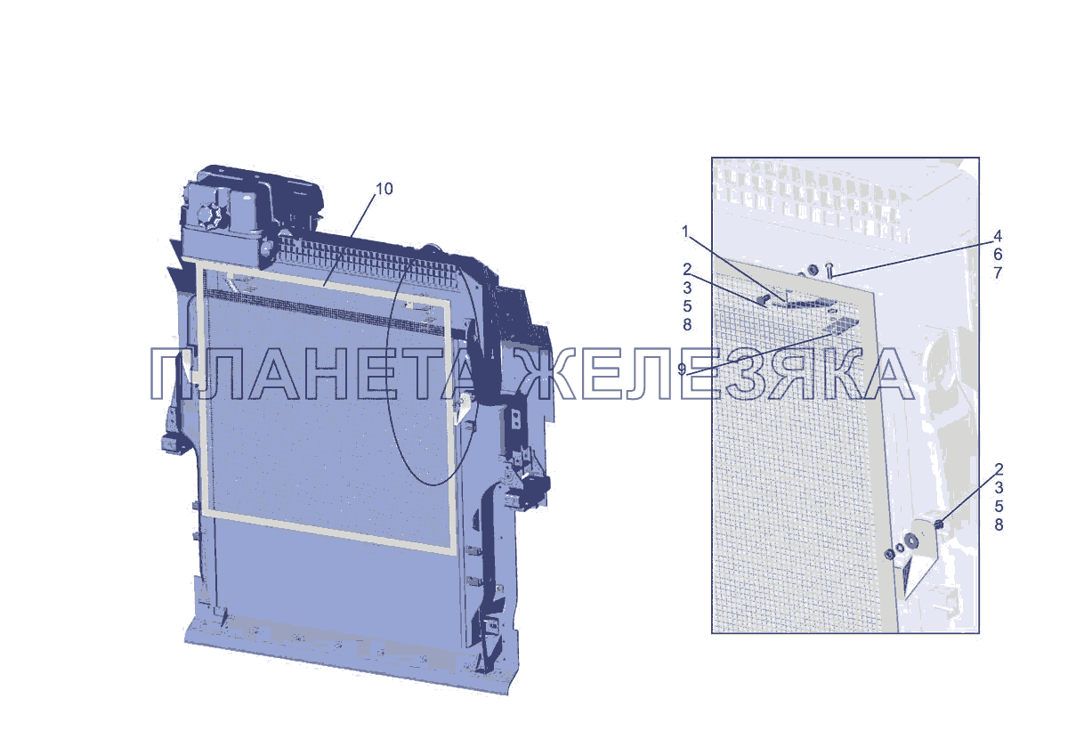 Крепление защитной сетки 544019-1300016 МАЗ-5440E9