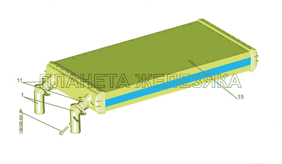 Радиатор отопителя 631019-8101060 МАЗ-5440E9