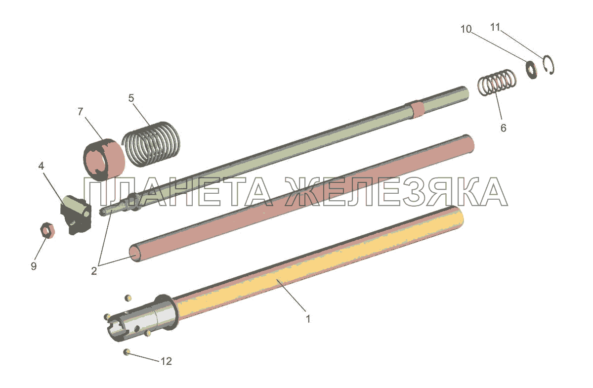 Механизм промежуточный 551639-1703325-001 МАЗ-5440E9