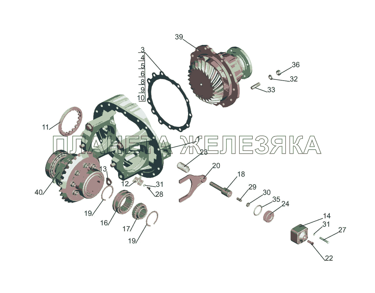 Редуктор МАЗ-5440E9