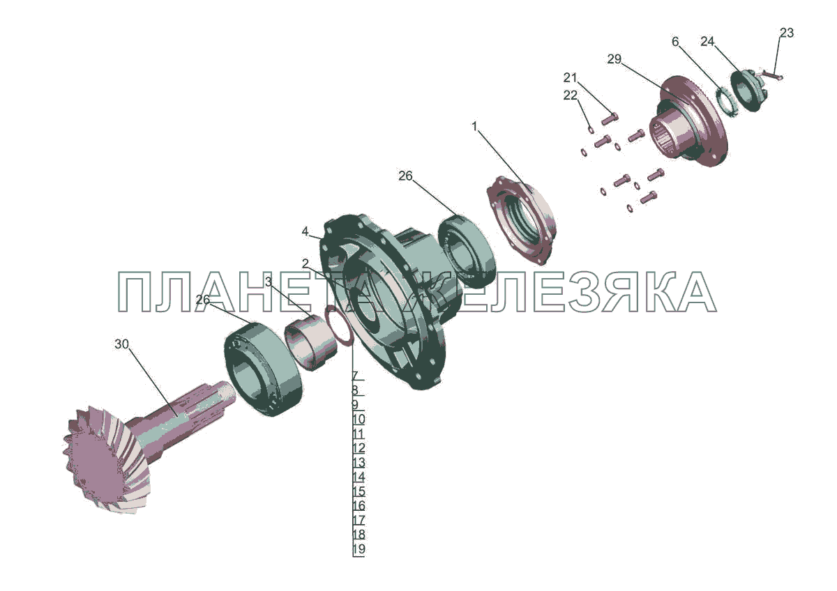 Шестерня ведущая 544019-2402021, 544019-2402021-010 МАЗ-5440E9