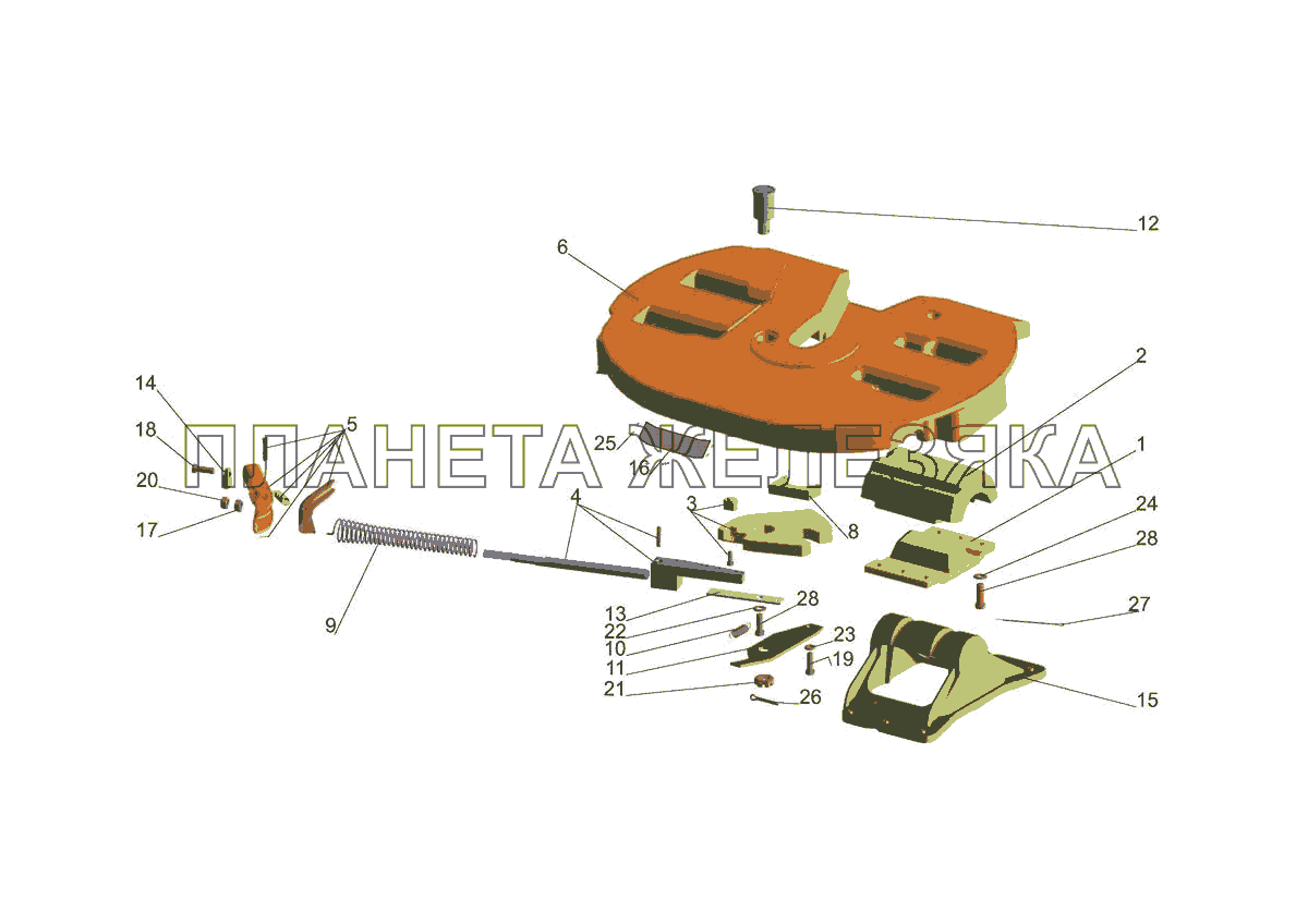 Седельно-сцепное устройство 64221-2702010-01 МАЗ-5440E9